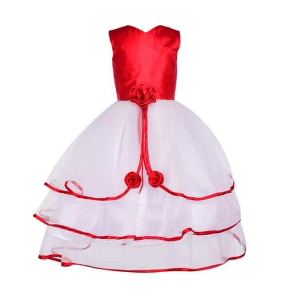 Modelo de vestido longo infantil